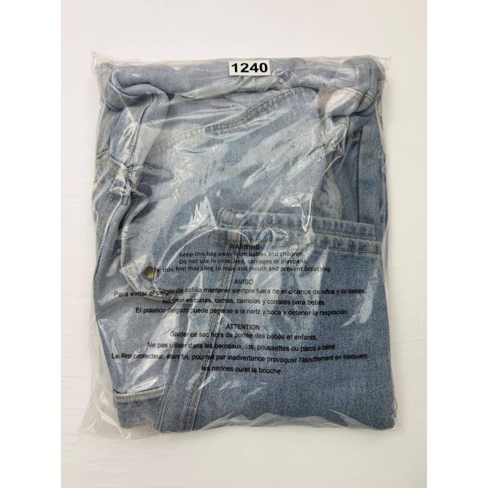 Vintage Y2K Express Avant Garde Utility Panel Barrel Leg Jeans Light Wash 4 - Picture 12 of 14